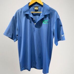 Nike Golf Dri-Fit Polo Mens Size L Blue Corporate Logo Performance‎ Shirt Sporty